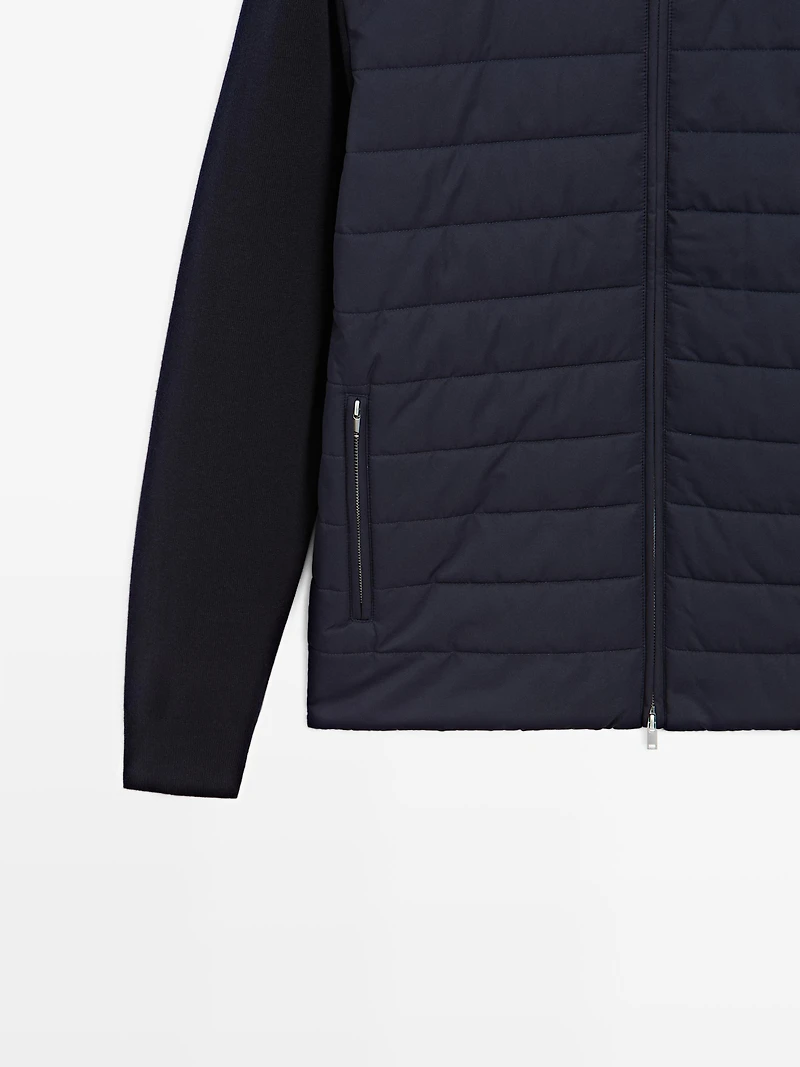 Quilted bomber jacket