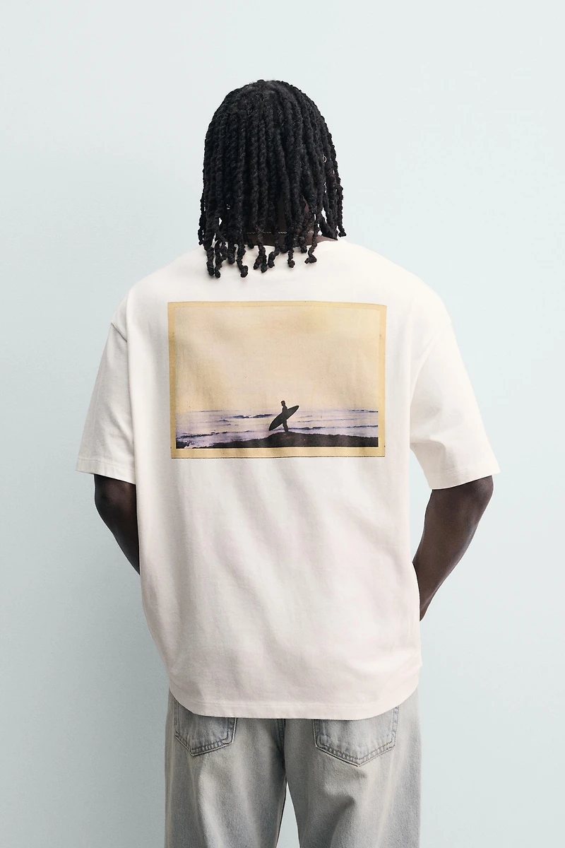 PUKAS SURF X ZARA PHOTOGRAPHIC PRINT T-SHIRT
