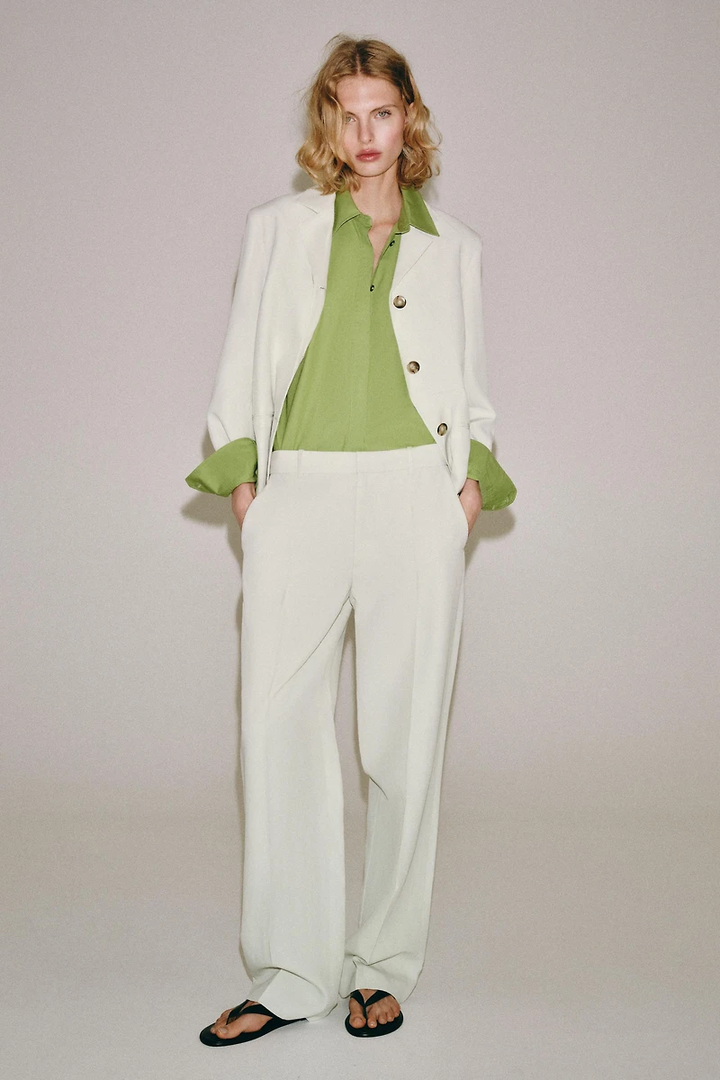 ZW COLLECTION LINEN BLEND PANTS