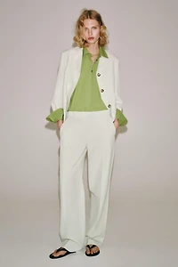 ZW COLLECTION LINEN BLEND PANTS