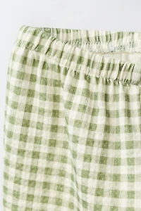 PLAID BAGGY PANTS