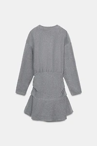 SOFT BELTED SWEATSHIRT DRESS