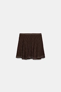 STUDDED LACE SKIRT