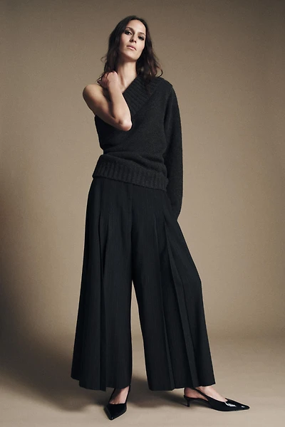 ZW COLLECTION STRIPED WIDE LEG PANTS