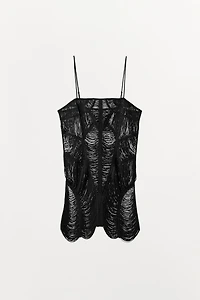 ROBE COURTE À FRANGES