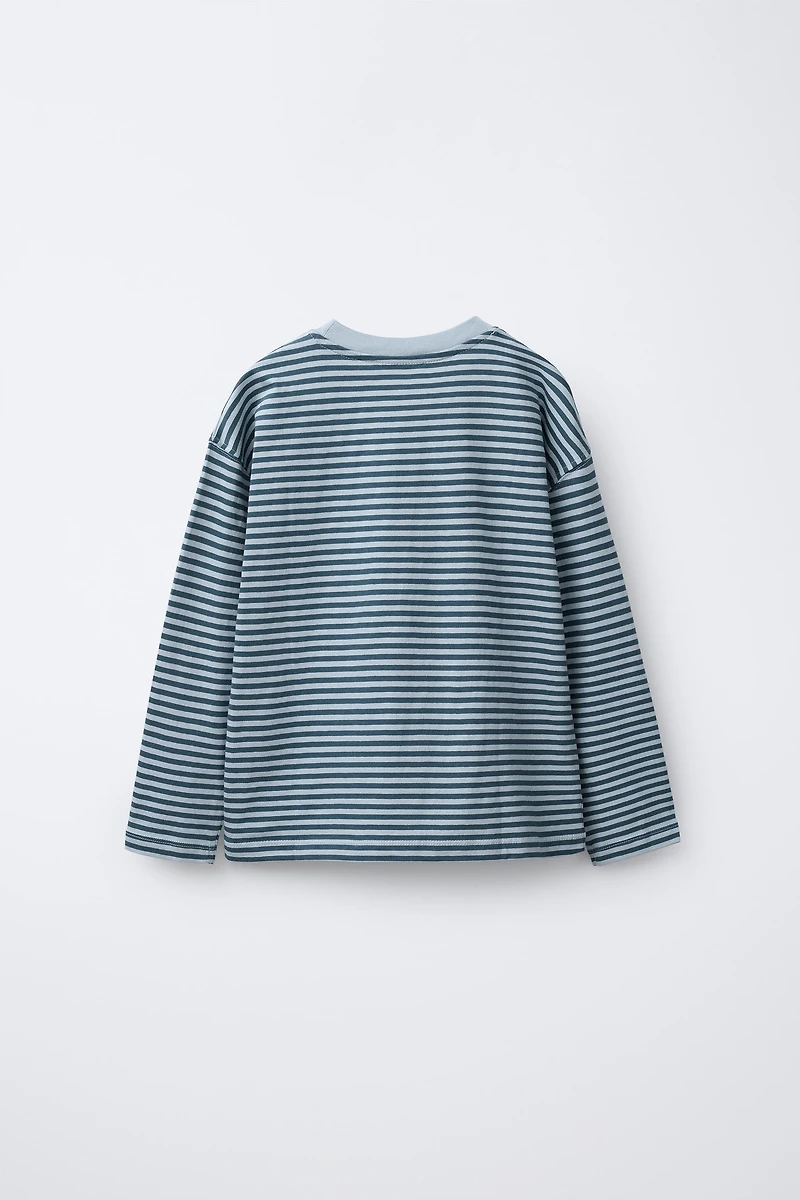 THREE-PACK OF SOLID AND STRIPED T-SHIRTS