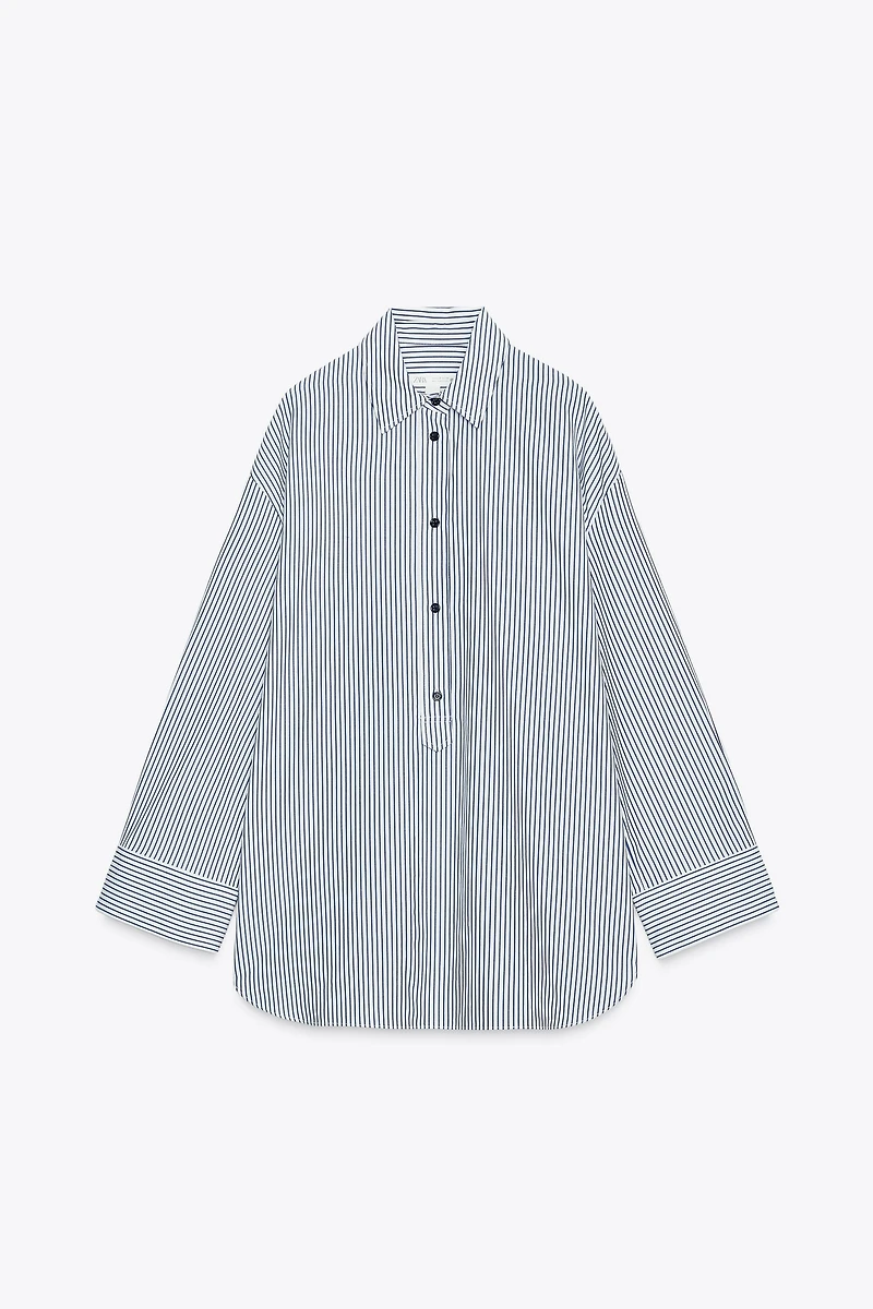 CHEMISE EN POPELINE RAYÉE ZW COLLECTION