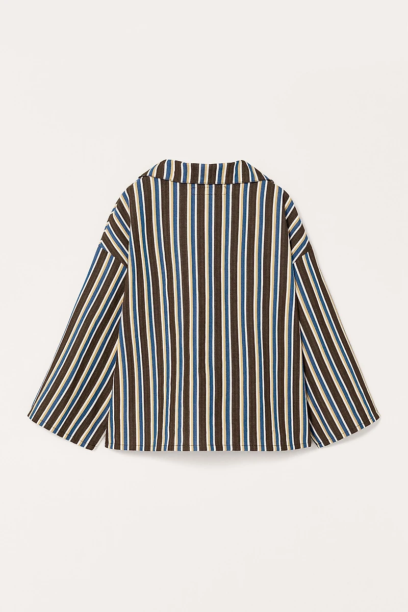 LIMITED EDITION STRIPED FLOWY SHIRT