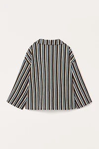 LIMITED EDITION STRIPED FLOWY SHIRT