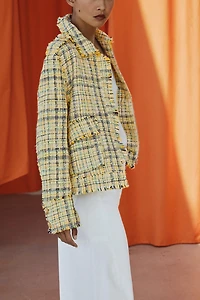 ZW COLLECTION TEXTURED PLAID JACKET