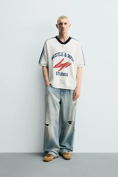 RETRO STRIPE KNIT T-SHIRT