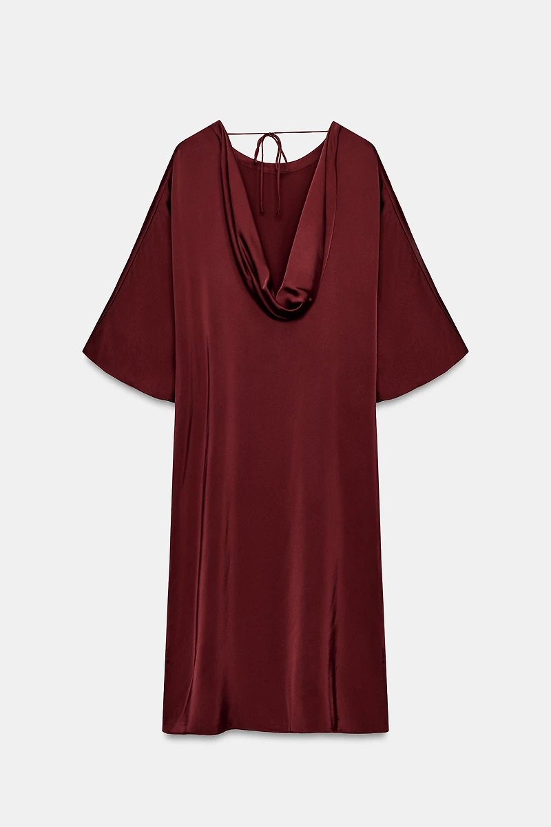 ZW COLLECTION SATIN EFFECT MIDI DRESS