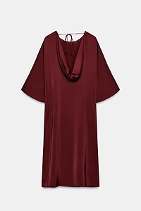 ZW COLLECTION SATIN EFFECT MIDI DRESS