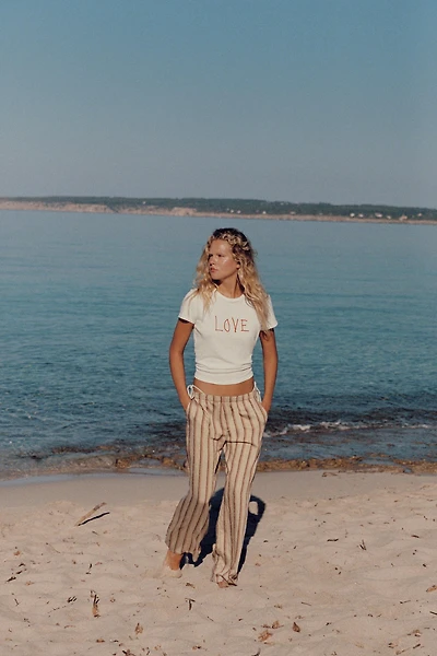 TEXTURED TEXT T-SHIRT
