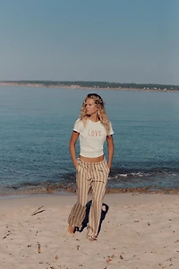 TEXTURED TEXT T-SHIRT