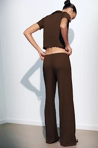 PANTALON DROIT TEXTURÉ