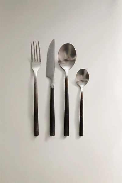 4-PIECE ANTIQUE FINISH FLATWARE SET