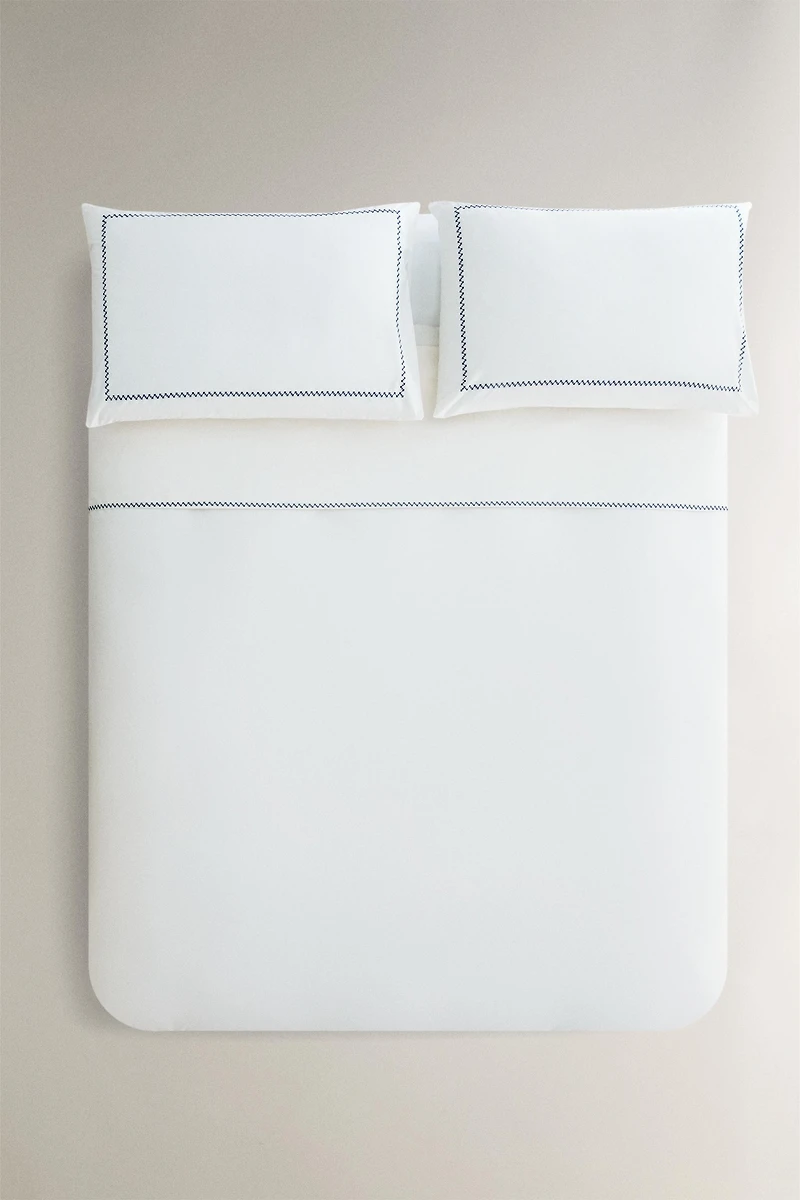 HOUSSE DE COUETTE BRODERIE BORDURE