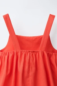 PINTUCK SHORT JUMPSUIT