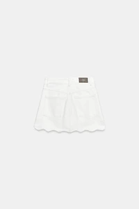 JUPE-PANTALON Z1975 EN DENIM À BASE ONDULÉE