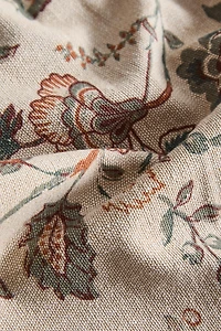 SET OF FLORAL PRINT NAPKINS WITH TOPSTITCHING (SET OF 2)