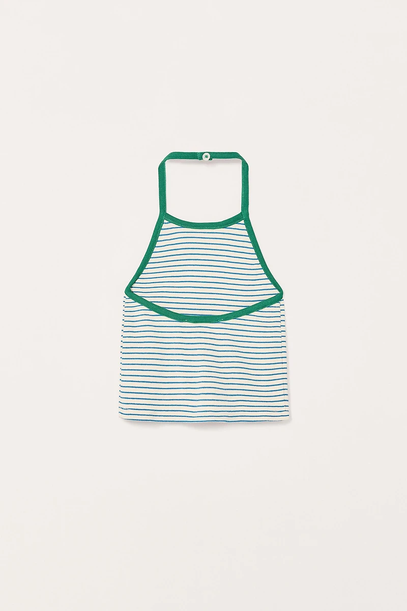 LIMITED EDITION STRIPED HALTER TOP