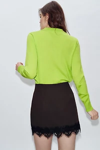 JUPE-PANTALON À BAS DENTELLE