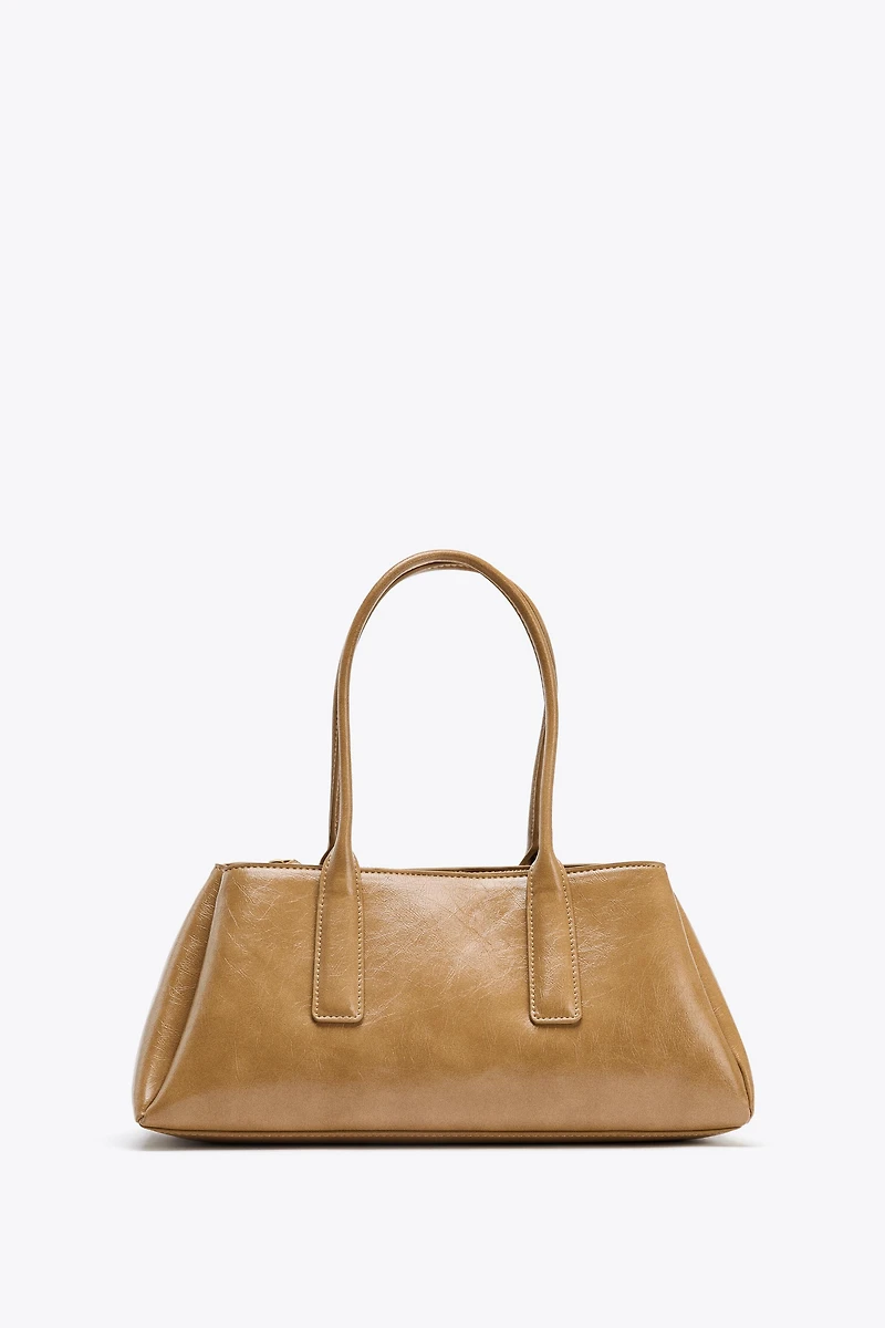 CRACKLE-EFFECT CITY BAG