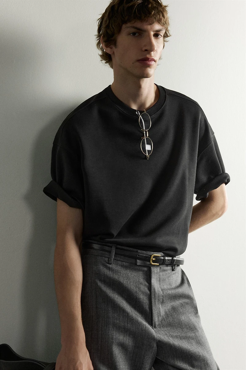 RELAXED FIT INTERLOCK SWEATSHIRT