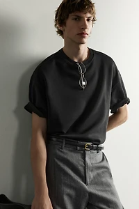 RELAXED FIT INTERLOCK SWEATSHIRT