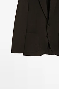 Blazer en laine mélangée tissu double