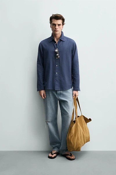 PLAID JACQUARD SHIRT