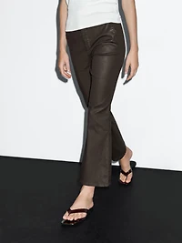 Pantalon flare cropped