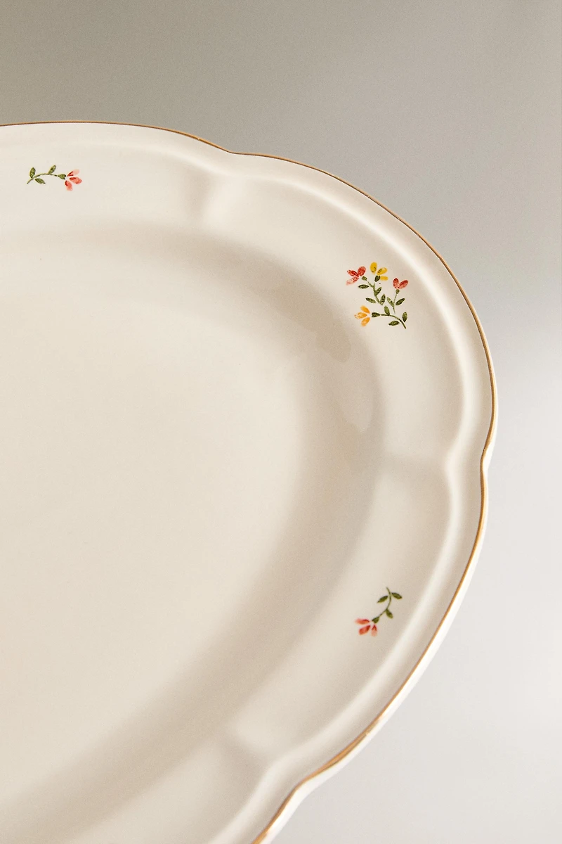 FLORAL PORCELAIN SERVING DISH