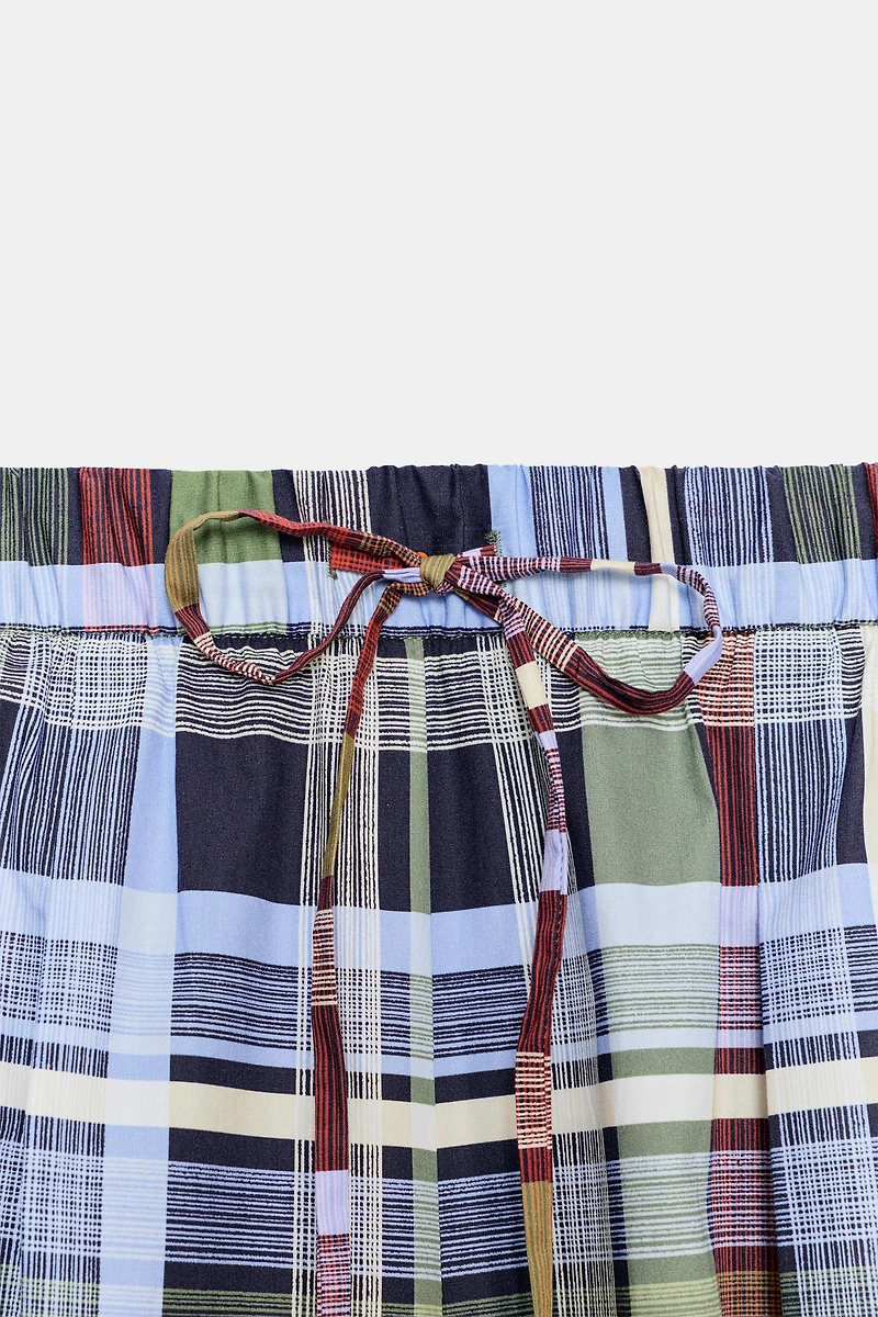 ZW COLLECTION PLAID BALLOON PANTS