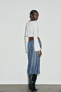 T-SHIRT COL BATEAU ASYMÉTRIQUE