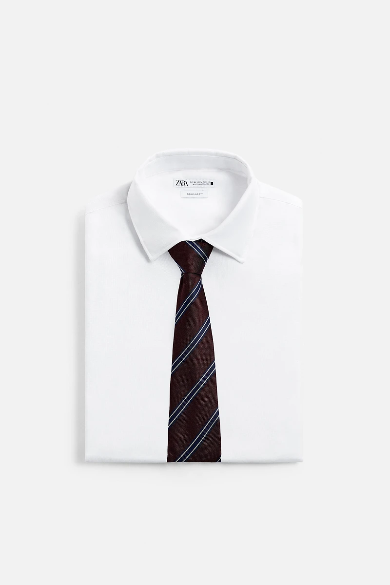 100% SILK STRIPED TIE