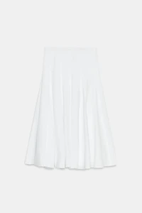GODET MIDI SKIRT TRF