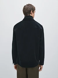 Surchemise poches en velours côtelé