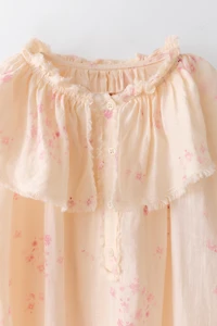 6-12 YEARS/ 100% RAMIE FLORAL DRESS LIMITED EDITION