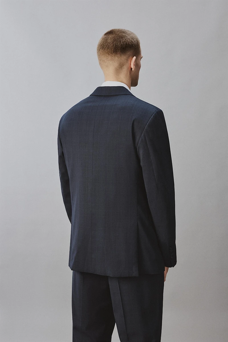 REGULAR FIT PLAID SUIT JACKET