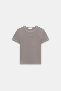 SHORT SLEEVE TEXT T-SHIRT