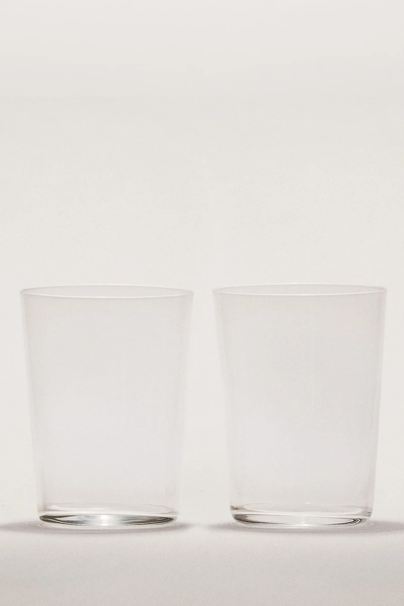 SET OF TALL GLASS TUMBLERS (SET OF 4