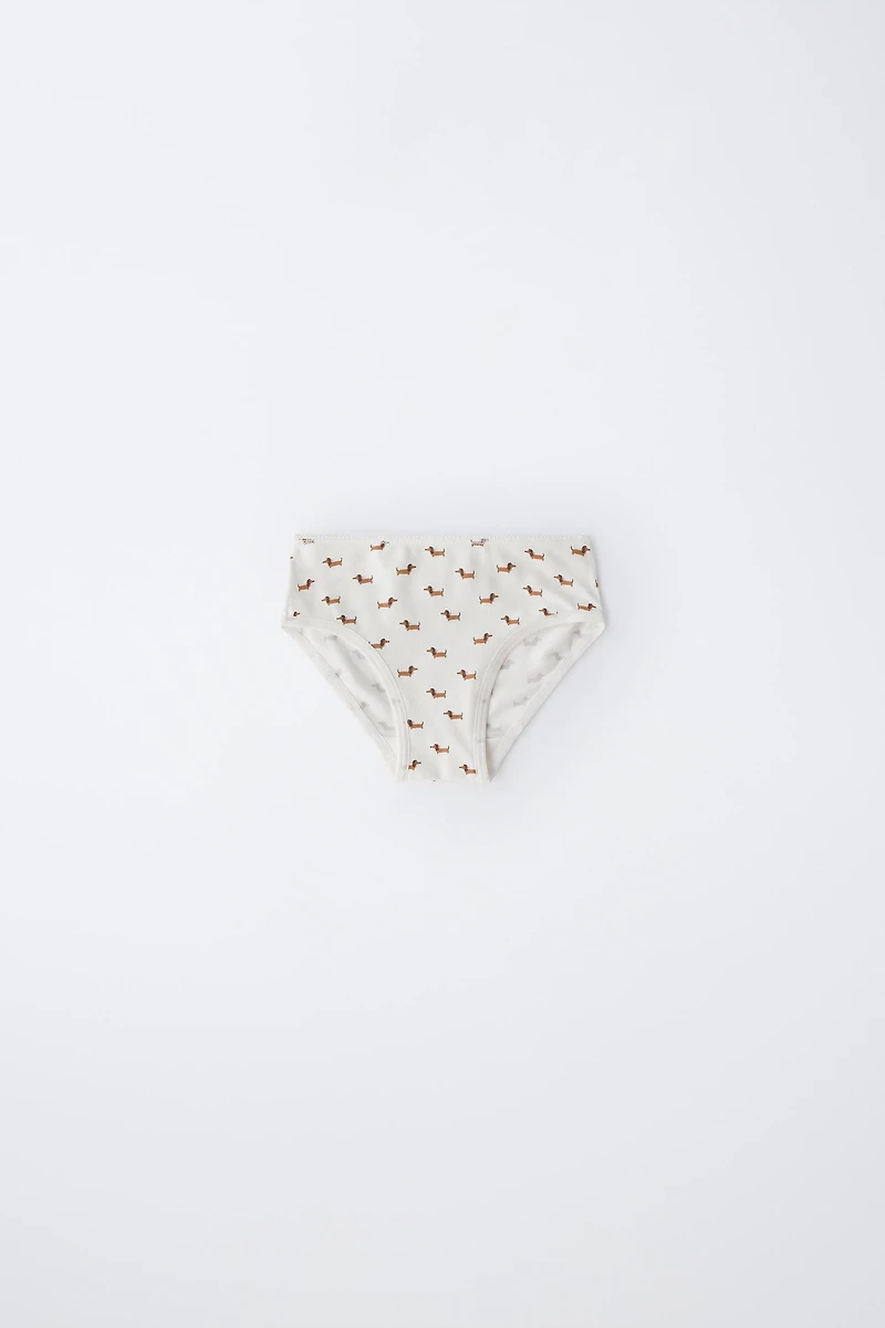 1-6 YEARS / PACK OF SIX PUPPY PRINT PANTIES