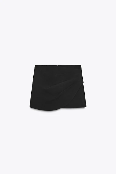 PLEATED WRAP SKORT