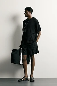 GEOMETRIC JACQUARD SHORTS