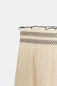 CULOTTES WITH CONTRASTING SEAMS