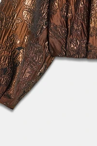 SHINY JACQUARD BOMBER JACKET