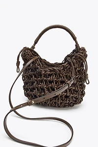 SAC À MAIN TRESSÉ SURPIQÛRES
