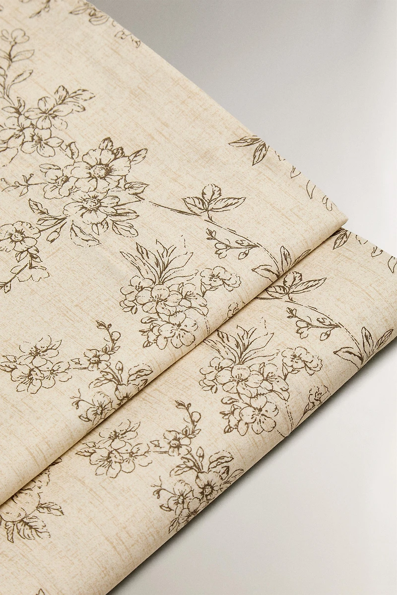 FLORAL PRINT FLAT SHEET